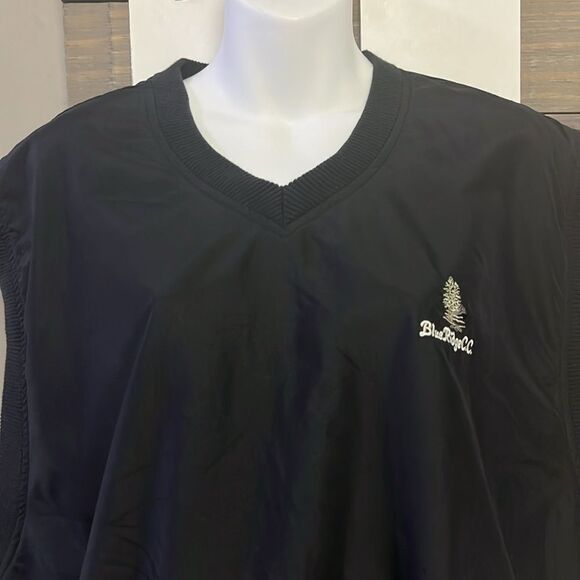 Nike Golf Black Wind Resistant Pullover Layering Blue Ridge C.C. PA Vest- Large - Picture 4 of 13